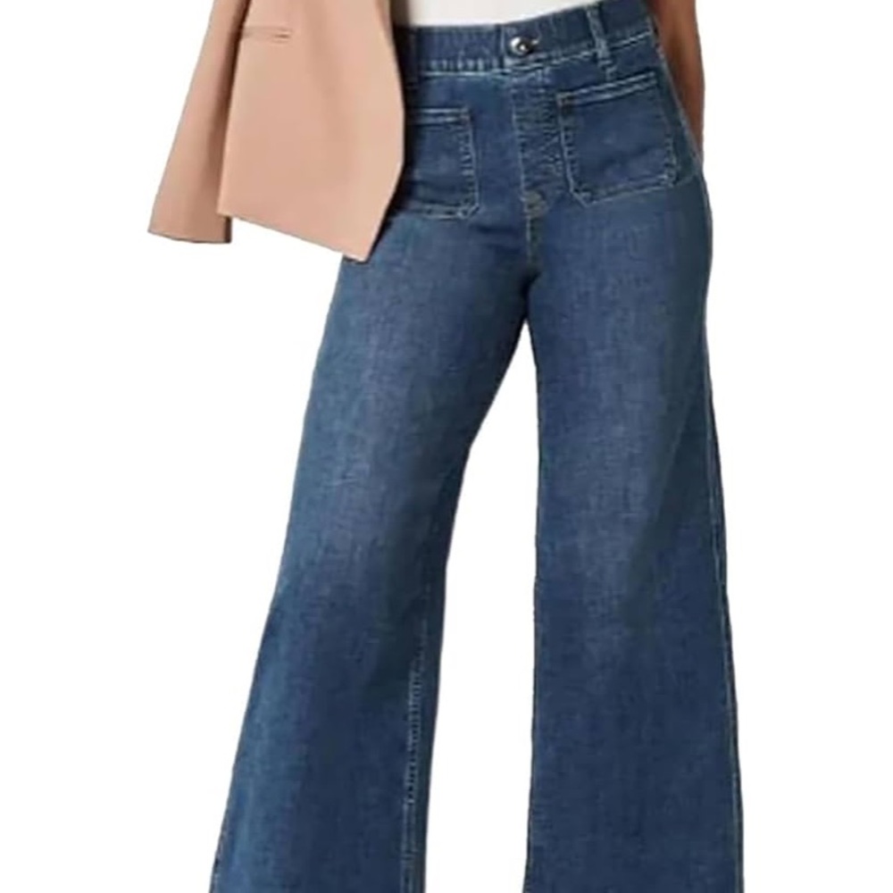 New Women's Cropped Wide-Leg Jeans, size small